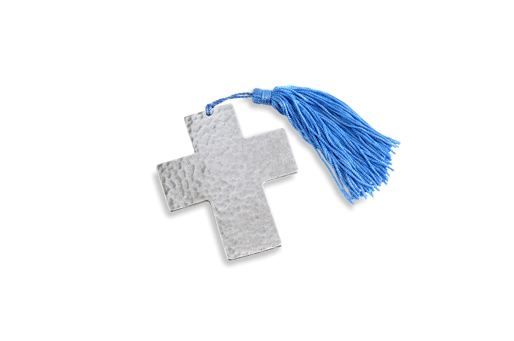 Γούρι σπιτιού σε αλουμίνιο Σταυρός σφυρήλατος