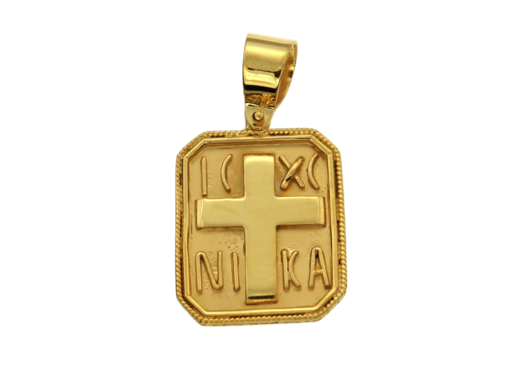 Κωνσταντινάτο σε Χρυσό 14K με σταυρό φαρδύ 