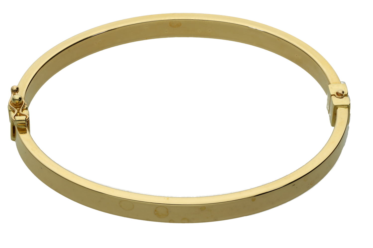 Βραχιόλι χρυσό 14K Χειροπέδα με ορθογώνια επιφάνεια