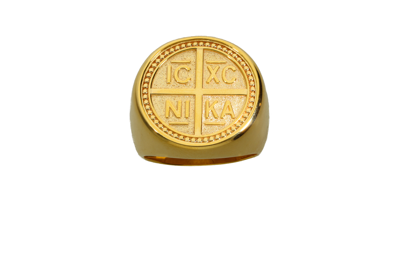Δαχτυλίδι ανδρικό σε χρυσό 14Κ με κωνσταντινάτο