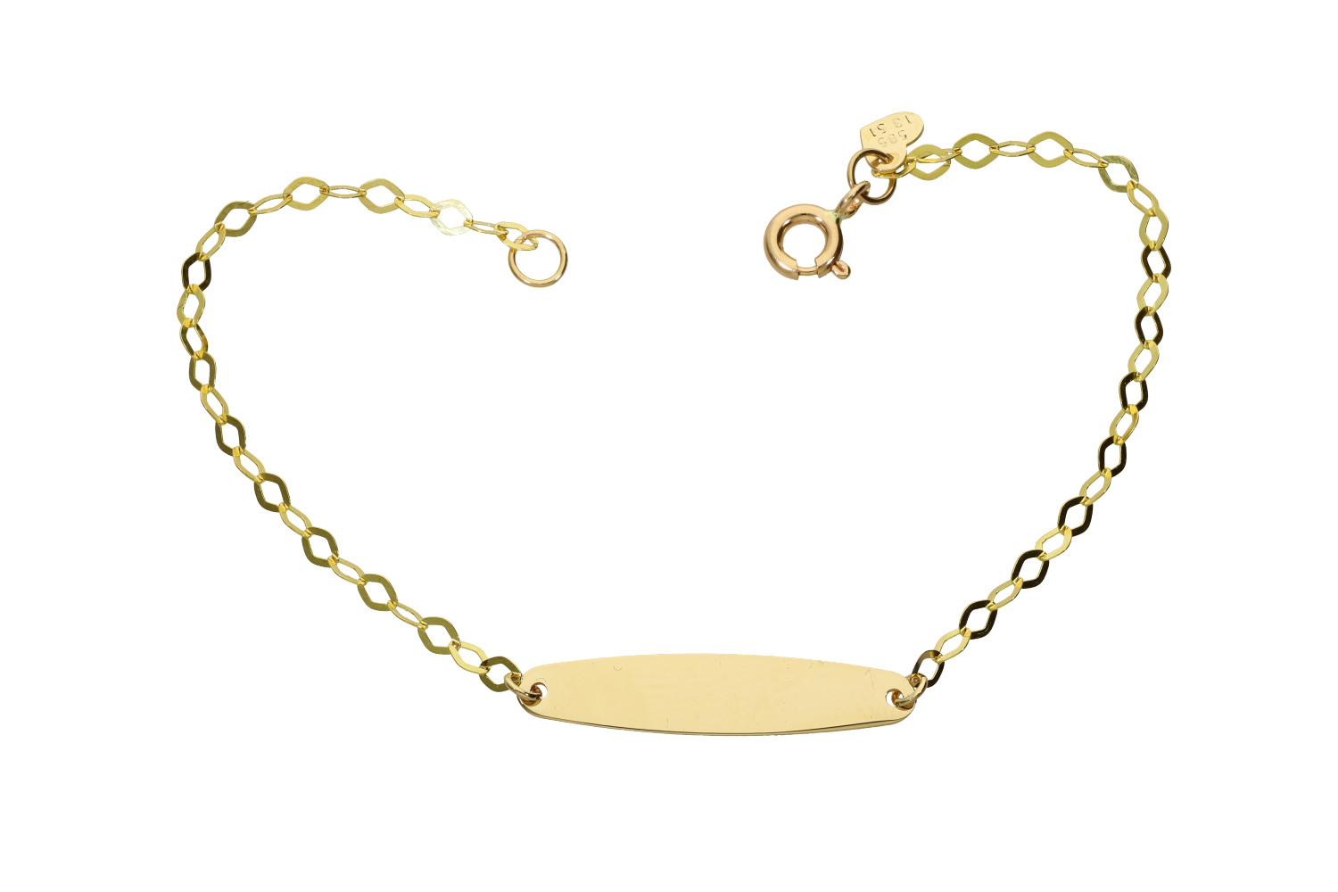 Ταυτότητα σε χρυσό 14Κ με πλάκα για χάραξη