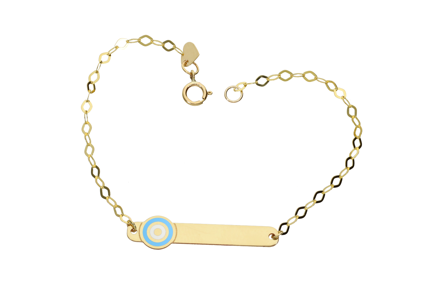 Ταυτότητα παιδική σε χρυσό 9Κ με μάτι