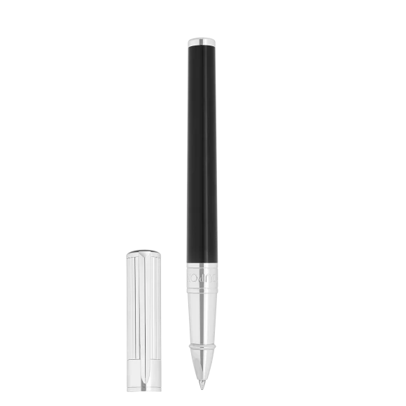 Στυλό ROLLER επάργυρο μπλε WI INITIAL RB DT BLACK/CHROME D272201