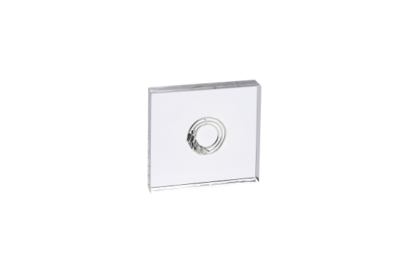 Πρες Παπιέ σε πλέξι γκλας με Γούρι 2026 ΣΙΤΩ από ασήμι 