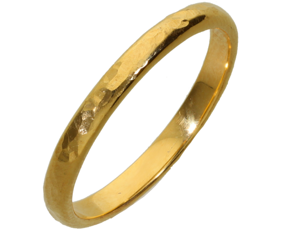 Βέρα Γάμου σε Χρυσό 14K, χειροποίητη σφυρήλατη 3χιλ