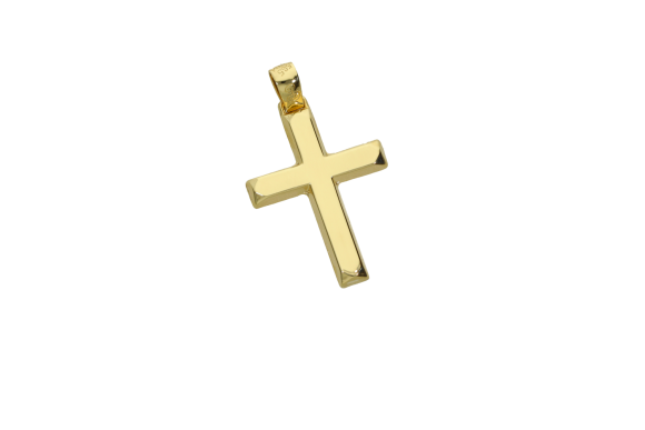 Σταυρός Ανδρικός Βαπτιστικός για Αγόρι σε χρυσό 14Κ ορθογώνιος κλασσικός